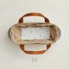Túi xách Hermes Cabriole nappy màu be quai nâu MTH015 2026