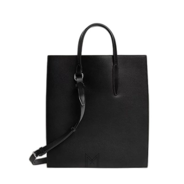 Túi xách Hermes Harnacheur da bê Evergrain & da bò Hunter màu đen MTH096