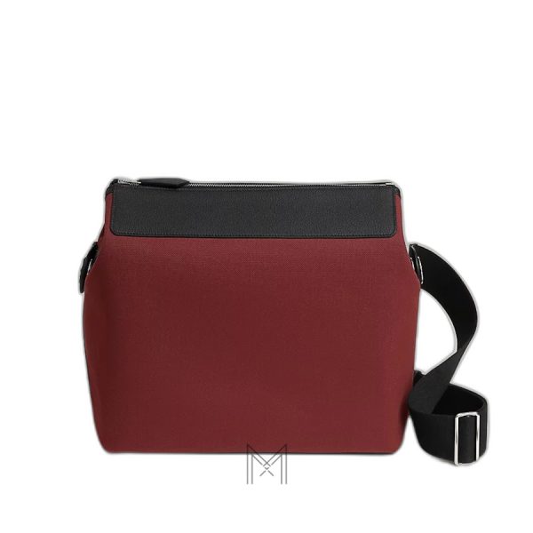Túi đeo chéo Hermes R.M.S 12H màu đỏ quai đen chính hãng MTH069