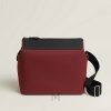 Túi đeo chéo Hermes R.M.S 12H màu đỏ quai đen chính hãng MTH069 2026 Túi đeo chéo Hermes R.M.S 12H màu đỏ quai đen chính hãng MTH069 2026