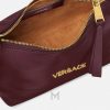 Túi xách đeo chéo hobo màu đỏ mận Versace Tag Nappa MTV222 2026
