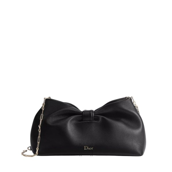 Túi Xách Medium Dior Bow Bag Black Lambskin JJT241