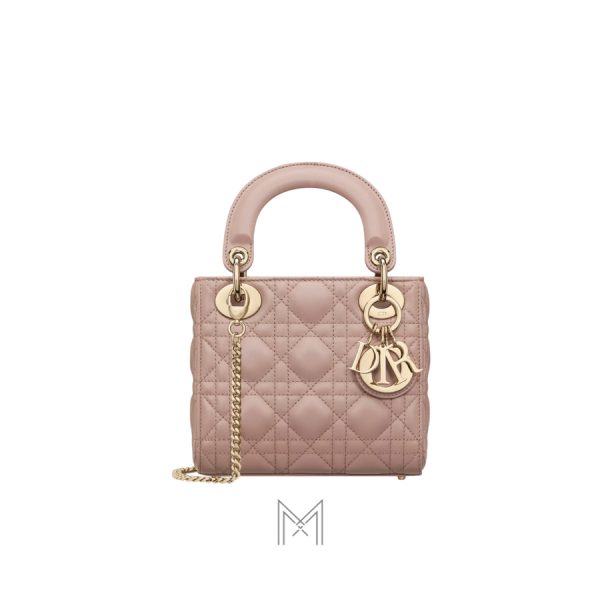 Túi Xách Đeo Chéo Mini Lady Dior Bag Blush Cannage Lambskin JTT036