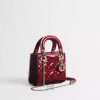 Túi Xách Mini Lady Dior Bag Cherry Red Patent Cannage Calfskin JTT031 2026