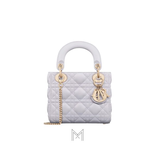 Túi Xách Đeo Chéo Mini Lady Dior Bag Lilas Cannage Lambskin JTT041