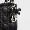 Túi Xách Đeo Chéo Mini Lady Dior Bag with Chain Black Cannage Lambskin JTT048 2026