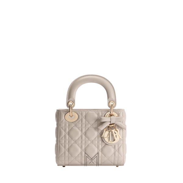 Túi Xách Đeo Chéo Mini Lady Dior Bag with Chain Rose Lingerie Cannage Lambskin JTT046
