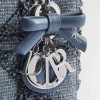 Túi Xách Đeo Chéo Mini Lady Dior Bag with Chain Sky Blue Multicolor Cannage Tweed Embroidered with Sequins JTT064 2026
