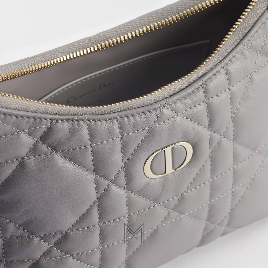 Túi Xách Dior Miss Caro Diorling Mini Bag with Chain Trianon Gray Macrocannage Lambskin JTT081 2026 Túi Xách Dior Miss Caro Diorling Mini Bag with Chain Trianon Gray Macrocannage Lambskin JTT081 2026