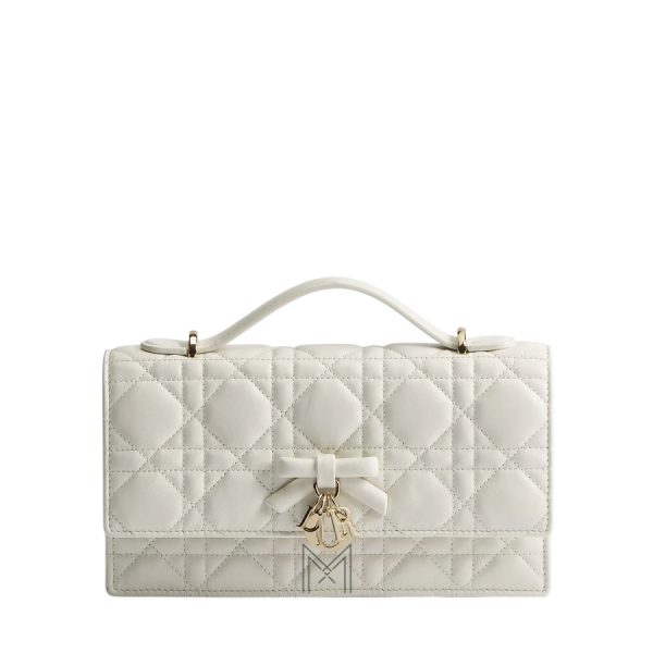Túi Xách Đeo Chéo My Dior Mini Bag Latte Cannage Lambskin JJT163