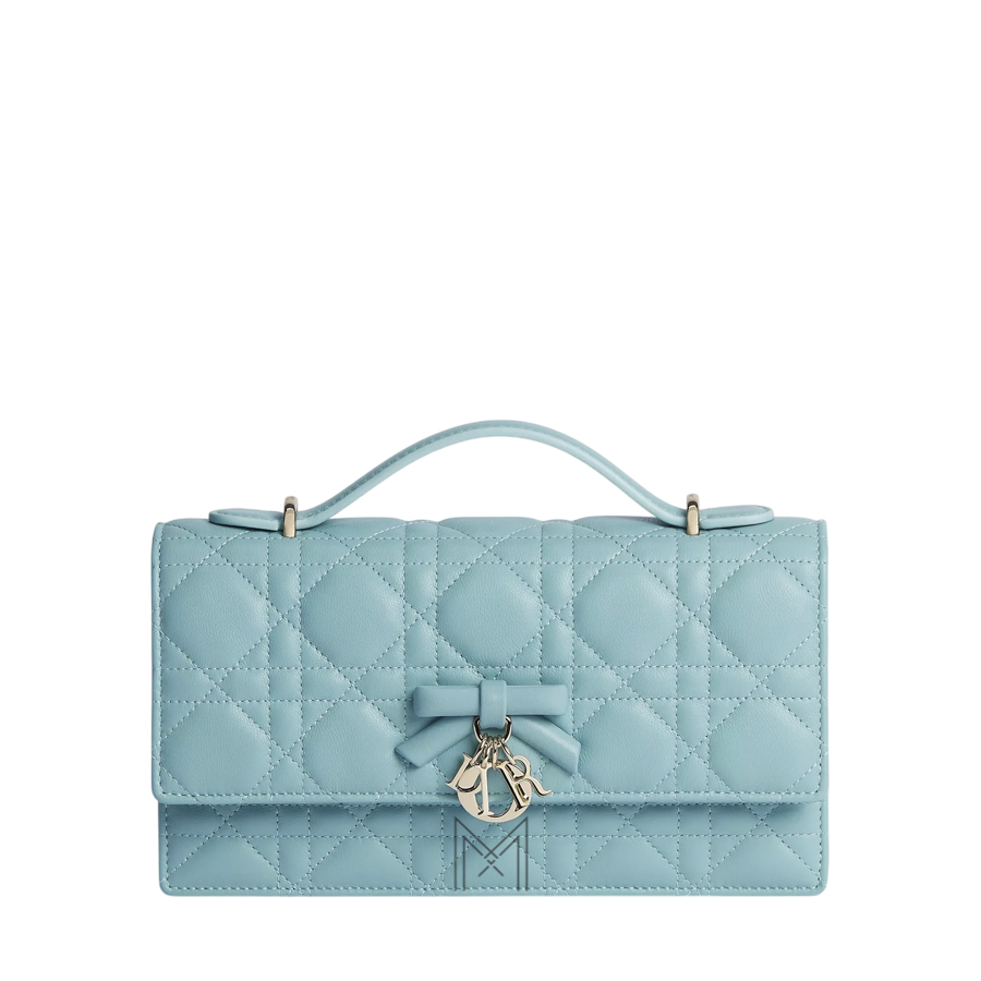 Túi Xách Đeo Chéo My Dior Mini Bag Tourmaline Blue Cannage Lambskin JJT161 2026 Túi Xách Đeo Chéo My Dior Mini Bag Tourmaline Blue Cannage Lambskin JJT161 2026