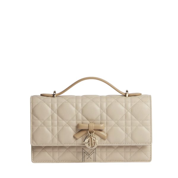 Túi Xách Đeo Chéo My Dior Mini Bag Two-Tone Trench and Biscuit Cannage Lambskin JJT166