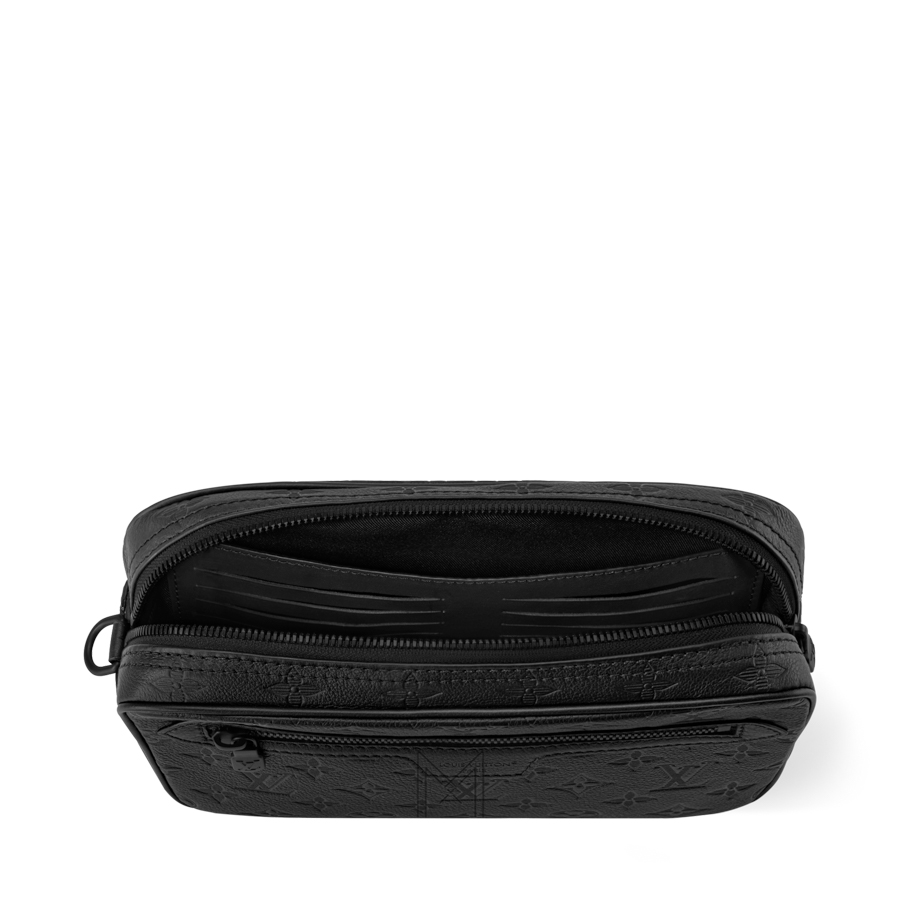 Túi Xách Cầm Tay LV Pochette Kasai Họa Tiết Monogram Shadow Đen Da Bê VLV116 2026 Túi Xách Cầm Tay LV Pochette Kasai Họa Tiết Monogram Shadow Đen Da Bê VLV116 2026