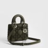 Túi Xách Đeo Chéo Small Lady Dior Bag with Strap Khaki Multicolor Cannage Tweed Embroidered with Sequins JTT116 2026 Túi Xách Đeo Chéo Small Lady Dior Bag with Strap Khaki Multicolor Cannage Tweed Embroidered with Sequins JTT116 2026