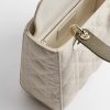 Túi Xách Đeo Chéo Small Lady Dior Bag with Strap Two-Tone Craie and Khaki Cannage Lambskin JTT114 2026 Túi Xách Đeo Chéo Small Lady Dior Bag with Strap Two-Tone Craie and Khaki Cannage Lambskin JTT114 2026
