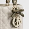 Túi Xách Đeo Chéo Small Lady Dior Bag with Strap Two-Tone Craie and Khaki Cannage Lambskin JTT114 2026 Túi Xách Đeo Chéo Small Lady Dior Bag with Strap Two-Tone Craie and Khaki Cannage Lambskin JTT114 2026