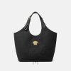 Túi Versace La Medusa màu đen canvas chính hãng MTV088 2026 Túi Versace La Medusa màu đen canvas chính hãng MTV088 2026