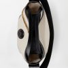 Túi xách Versace Pivot canvas phối da màu trắng quai đen MTV184 2026 Túi xách Versace Pivot canvas phối da màu trắng quai đen MTV184 2026