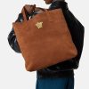 Túi xách Versace màu nâu da lộn chính hãng MTV011 2026