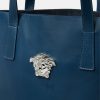 Túi xách Versace da bê La Medusa màu xanh chính hãng MTV010 2026 Túi xách Versace da bê La Medusa màu xanh chính hãng MTV010 2026