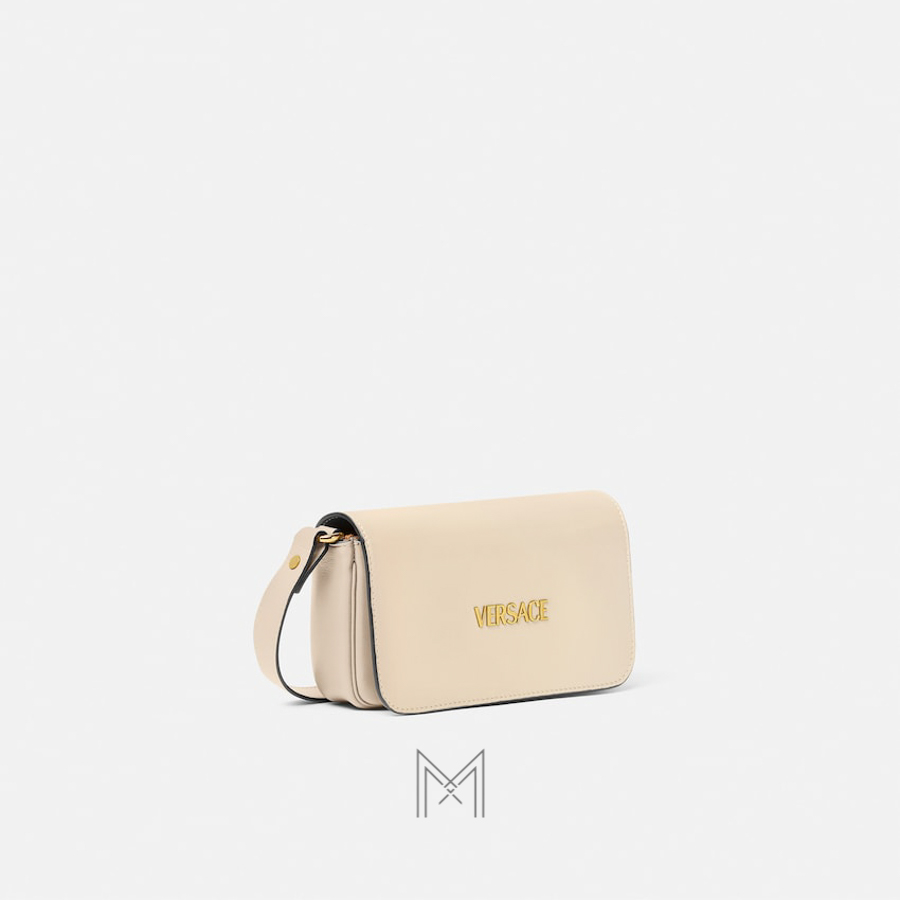 Túi đeo chéo mini Versace Tag Nappa màu be authentic MTV024 2026 Túi đeo chéo mini Versace Tag Nappa màu be authentic MTV024 2026