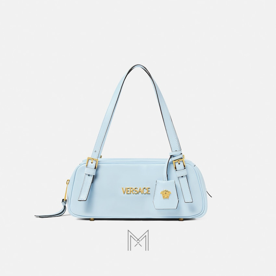 Túi xách Versace Bowling màu xanh da nappa chính hãng MTV215 2026 Túi xách Versace Bowling màu xanh da nappa chính hãng MTV215 2026