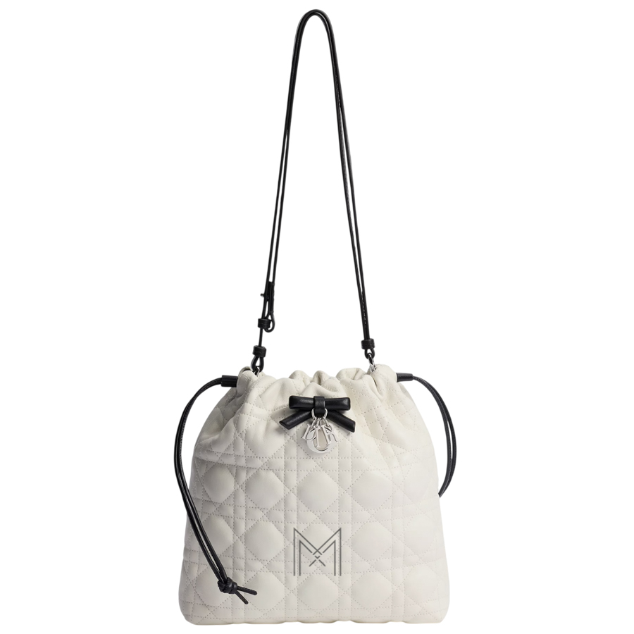 Túi Đeo Chéo Dior Adiorable Mini Bucket Bag Two-Tone Latte And Black Cannage Lambskin JTT133 2026 Túi Đeo Chéo Dior Adiorable Mini Bucket Bag Two-Tone Latte And Black Cannage Lambskin JTT133 2026