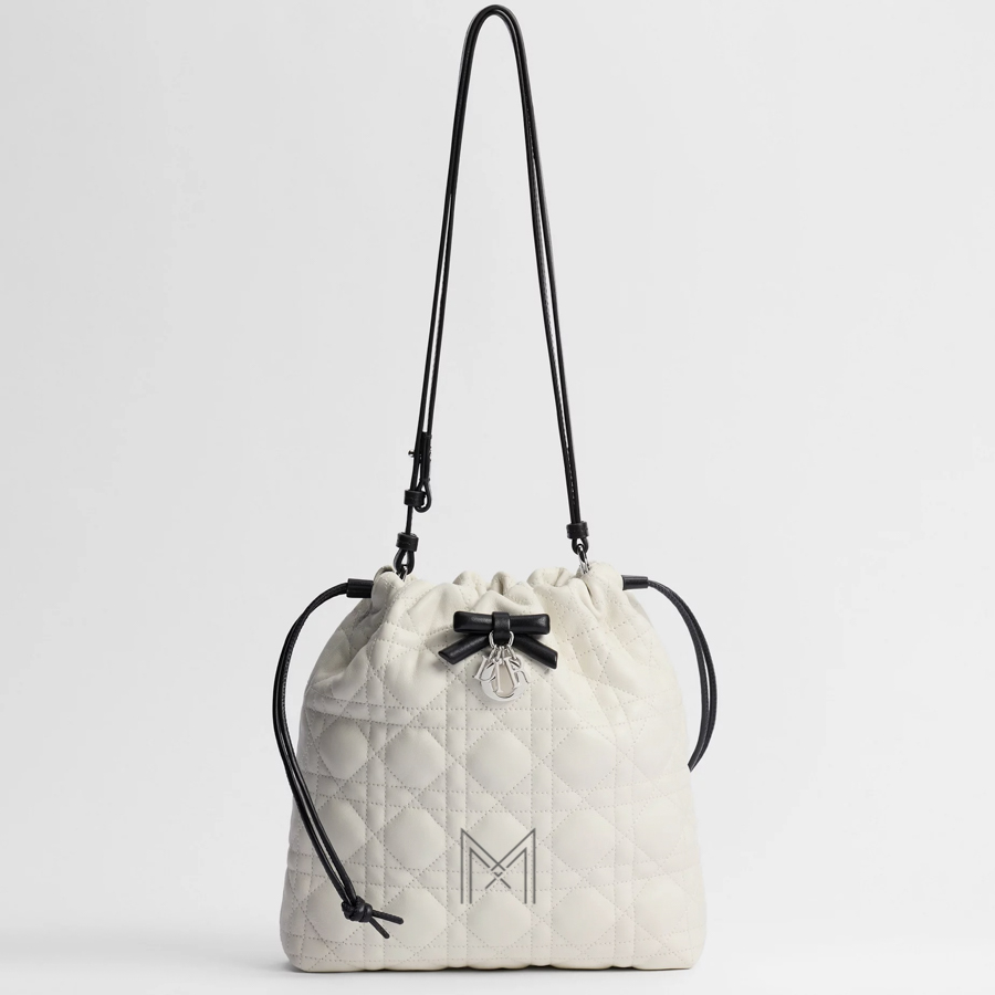 Túi Đeo Chéo Dior Adiorable Mini Bucket Bag Two-Tone Latte And Black Cannage Lambskin JTT133 2026 Túi Đeo Chéo Dior Adiorable Mini Bucket Bag Two-Tone Latte And Black Cannage Lambskin JTT133 2026