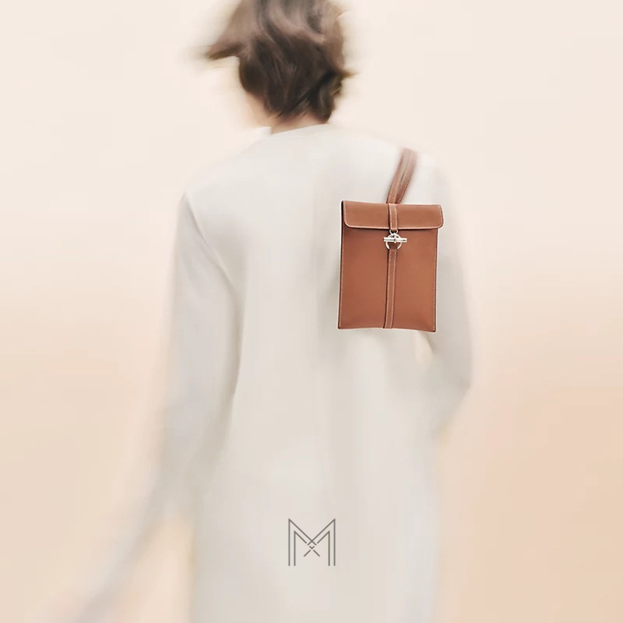 Túi Hermes Glenan To Go màu nâu khoá vàng/ khoá bạc MTH010 2026 Túi Hermes Glenan To Go màu nâu khoá vàng/ khoá bạc MTH010 2026