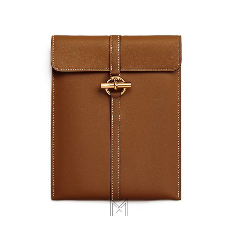 Túi Hermes Glenan To Go màu nâu khoá vàng/ khoá bạc MTH010 2026 Túi Hermes Glenan To Go màu nâu khoá vàng/ khoá bạc MTH010 2026