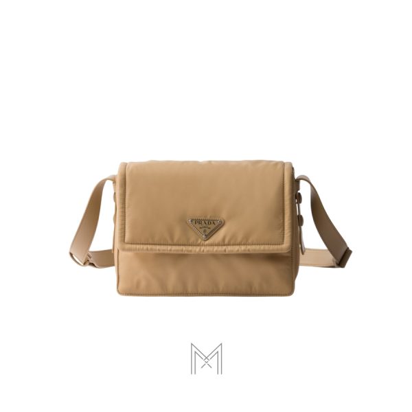 Túi đeo chéo Prada Traveller màu nâu pastel chính hãng MHTP120