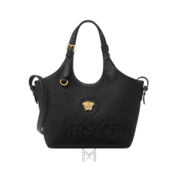 Túi xách đeo chéo Versace La Medusa canvas màu đen MTV030