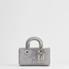 Túi Xách Dior Mini Lady D-Joy Bag Silver-Tone Lambskin and Strass JTT079 2026