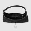 Túi kẹp nách Gucci Jackie Slim màu đen khóa bạc chính hãng MHTG074 2026