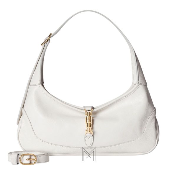 Túi xách Gucci Jackie Slim màu trắng khóa vàng chính hãng MHTG097