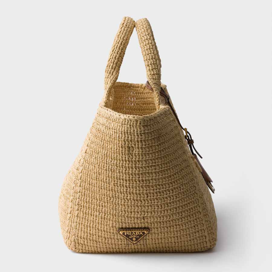 Túi xách Prada Crochet màu nâu nhạt chính hãng MHTP129 2026 Túi xách Prada Crochet màu nâu nhạt chính hãng MHTP129 2026