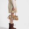Túi xách Prada Bonnie Medium Linen chính hãng màu nâu MHTP180 2026