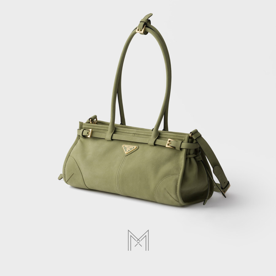 Túi xách Prada Bonnie Medium chính hãng màu xanh lá nhạt MHTP159 2026 Túi xách Prada Bonnie Medium chính hãng màu xanh lá nhạt MHTP159 2026