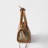 Túi xách Prada Bonnie small linen màu nâu chính hãng MHTP101 2026
