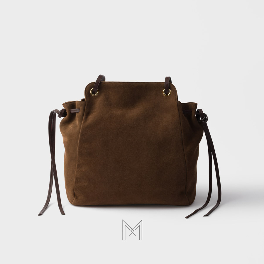 Túi xách Prada Carry màu nâu đất da lộn chính hãng MHTP146 2026 Túi xách Prada Carry màu nâu đất da lộn chính hãng MHTP146 2026