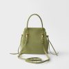 Túi xách đeo chéo Prada Carry màu xanh bơ da lộn chính hãng MHTP095 2026 Túi xách đeo chéo Prada Carry màu xanh bơ da lộn chính hãng MHTP095 2026