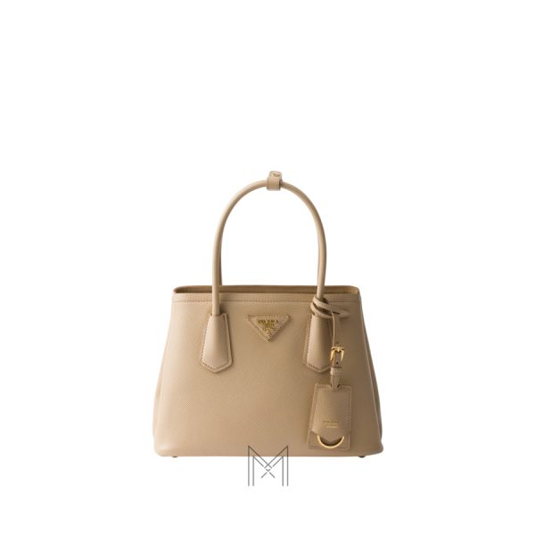 Túi xách đeo chéo Prada Double authentic màu be da hạt MHTP232