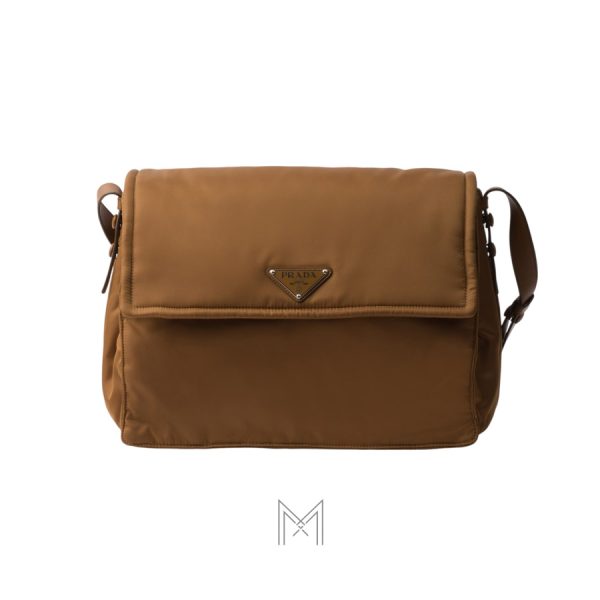 Túi xách đeo chéo Prada Traveller Large chính hãng màu nâu MHTP168
