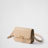 Túi xách đeo chéo Prada authentic màu be da hạt MHTP237 2026 Túi xách đeo chéo Prada authentic màu be da hạt MHTP237 2026