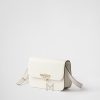 Túi xách đeo chéo Prada authentic màu trắng da hạt MHTP238 2026
