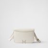 Túi xách đeo chéo Prada authentic màu trắng da hạt MHTP238 2026