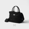 Túi xách đeo chéo Prada Padded màu đen logo bạc chính hãng MHTP106 2026