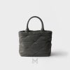 Túi xách đeo chéo Prada Padded màu xám logo bạc chính hãng MHTP105 2026
