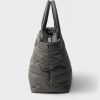 Túi xách đeo chéo Prada Padded màu xám logo bạc chính hãng MHTP105 2026