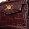 Túi xách da Versace Medusa 95 màu đỏ hoạ tiết vân da cá sấu MTV167 2026